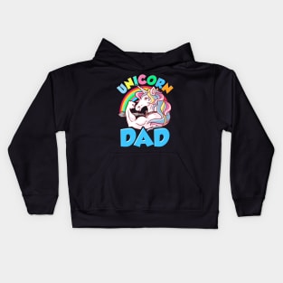 Awesome Unicorn Dad Cool Unicorn Dads Kids Hoodie